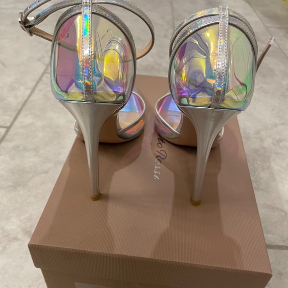 GIANVITO ROSSI Hologram 110mm Leather PVC Size 38 1/2 - Picture 4 of 12